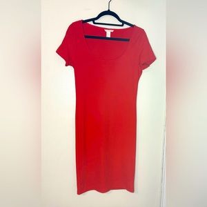 Red bodycon dress